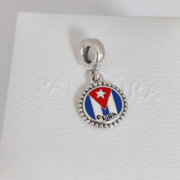 Pandora Cuba Flag Exclusive Dangle Charm Travel Vacation S925 Silver - Picture 6 of 6
